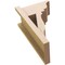 Ekena Millwork 7 1/2-in W x 12-in D x 20-in H Funston Trad Rough Cedar Woodgrain TimberThane Outlooker, Primed Tan OUTUR075X12X20FST04RCPR - alternate 4